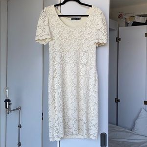 Beige Lace Dress